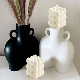 PROKART White 2 pieces Pillar Candle-7