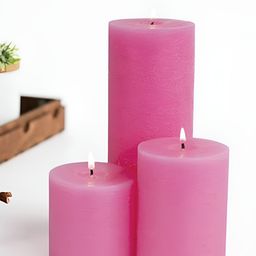atorakushon Pink Set Of 3 Strawberry Scented Pillar Candle-22