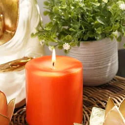 Pure Home and Living Orange Playful Berries Pillar Candle-image-49