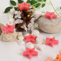 Parkash Candles Pink 8 Pieces Scented Star Shaped Tealight Candles-image-25