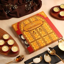 Parkash Candles Off White 25 Pieces Textured Scented Tea Light Candles-55