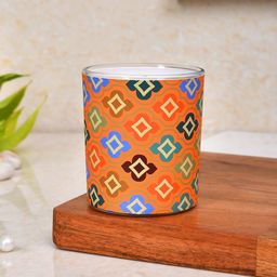 TAYHAA Orange Printed Melodies Scented Candle-image-34