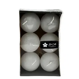 Sitara Crafts White 6 Pieces Round Shape Candles-image-80