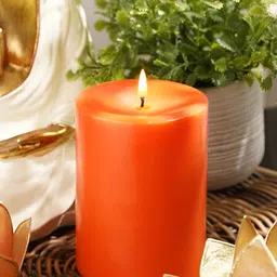 Pure Home and Living Orange Playful Berries Pillar Candle-image-48