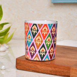 TAYHAA Lavender Mustard-Yellow Printed Mindful Melodies Scented Jar Candle-picture-15