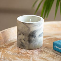 ExclusiveLane White & Grey Printed Jar Scented Candle-35