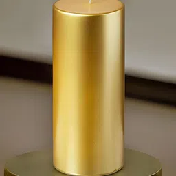 atorakushon Gold-Toned Cylinderical Pillar Candle-image-22
