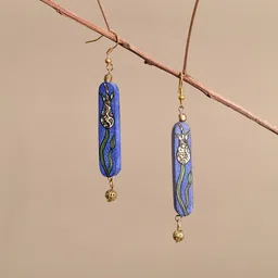 AAKRITI ART CREATIONS Brass-Plated Contemporary Drop Earrings-28