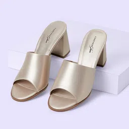 Forever Glam by Pantaloons Peep Toe Block Heels-picture-31