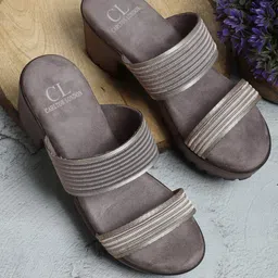 Carlton London Women Textured Block Mules-31