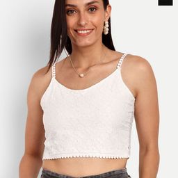 Espresso Pack Of 2 Self Design Soft Crop Camisoles image 1