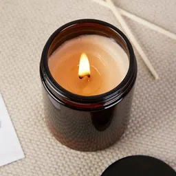 Aromatic Fables White & Brown Printed Chamomile Scented Jar Candle-50