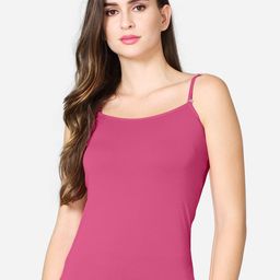 VStar Women Pink Solid Cotton Camisoles-image-23