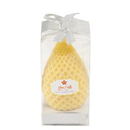 Sitara Crafts Yellow Textured Pineapple Shaped Pillar Candle-image-8
