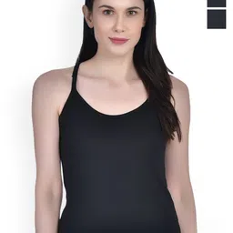 Aimly Pack Of 3   Sleeveless Scoop Neck Cotton Camisoles-image-15