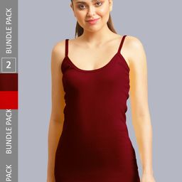 FBAR Pack Of 2 Bio Wash Pure Cotton Camisoles-image-73