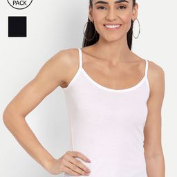 BLAZON Women Pack of 2 Solid Cotton Camisoles-image-65