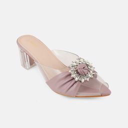Lavie Embellished Block Peep Toes with Buckles-20