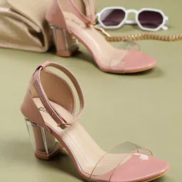 Retro Walk Open Toe Block Heels-50