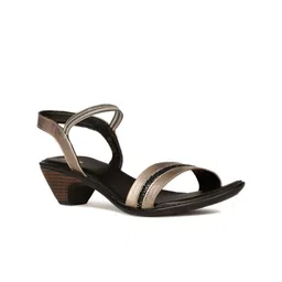 Bata Embellished Open Toe Block Heels Backstrap-7