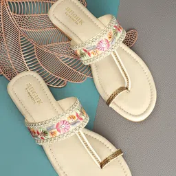 Anouk Embellished One Toe Flats-image-64