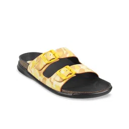 Mochi Women Printed Open Toe Flats with Buckles-11