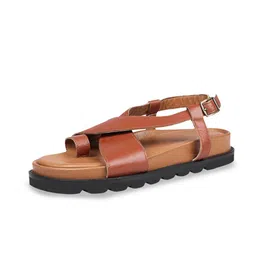 Hidesign SPARTA Leather One Toe Flats With Buckles-10