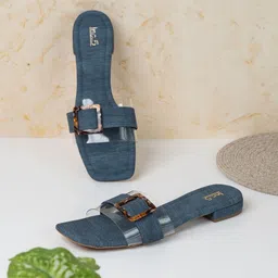 Inc 5 Women Open Toe Flats with Buckles-41