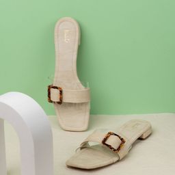 Inc 5 Women Open Toe Flats with Buckles-image-86