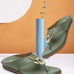 Denill Textured Open Toe Flats-3