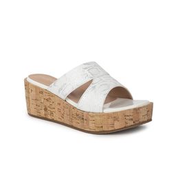 VALIOSAA White Platform Sandals with Buckles-44