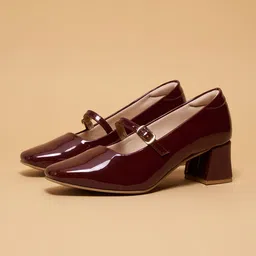 ERIDANI Women Block Pumps with Buckles-44