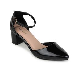 Shezone Pointed Toe Block Pumps With Ankle Loop image 2