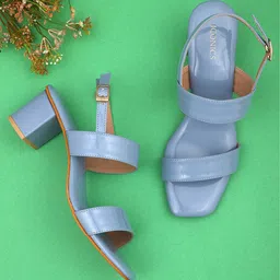 ICONICS Square Toe Heels With Buckles-image-12