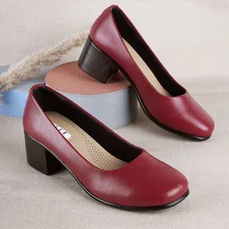 ELLE Round Toe Block Pumps-18