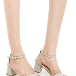 Elevato Basics Women Open Toe Block Heels-8