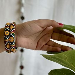 Janpath Online Set Of 2 Embroidered Bangles image 2