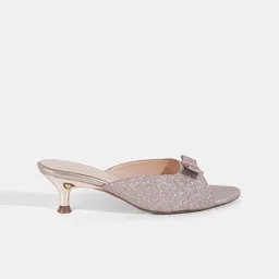 LEMON & PEPPER Embellished Open Toe Kitten Heels image 4