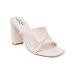 SHUZ TOUCH Textured Open Toe Block Heels image 3