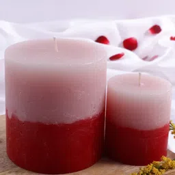 ExclusiveLane Set Of 2 Rose Solid Scented Handmade Candles (8-30 Hour Burn Time) image 3
