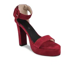Try Me Open Toe Buckles Ankle Loop Platform Heels image 2