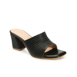 ICONICS Textured Open Toe Block Heels image 5