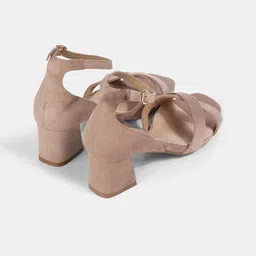 LEMON & PEPPER Cross Strap Block Heels image 4