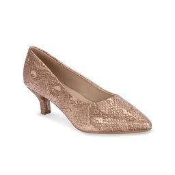 CLOG LONDON Textured Pointed Toe Kitten Heeled Pumps image 2