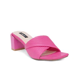 Sherrif Shoes Textured Party Block Heels image 4