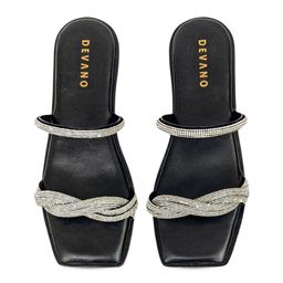 Devano Embellished Twisted Crystal Open Toe Flats image 4