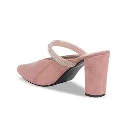 Shezone Western Embellished Mules Block Heels image 2