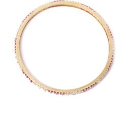 YouBella Set of 2 Magenta Gold-Plated Stone-Studded Bangles image 3