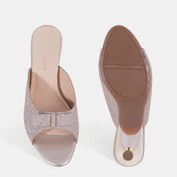 LEMON & PEPPER Embellished Open Toe Kitten Heels image 5