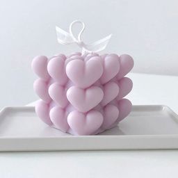 Aromatic Fables 2 Pieces Peach Love in Cubes Bubble Square Scented Candles image 3